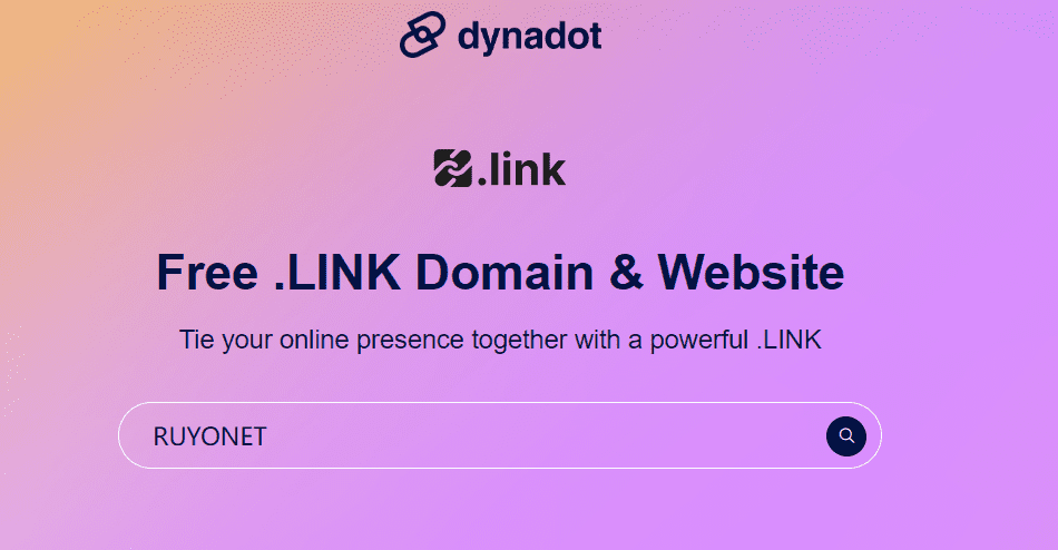 dynadot免费注册一个 .link域名，有效期一年